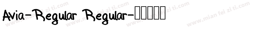 Avia-Regular Regular字体转换
